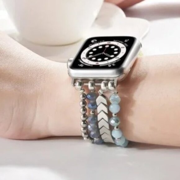 Apple Watch Elastic Band - Arrow Beaded Blue - Picture 1 of 5